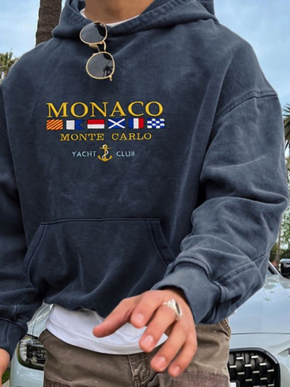 ERNESTO | Embroidered Hoodie Monaco