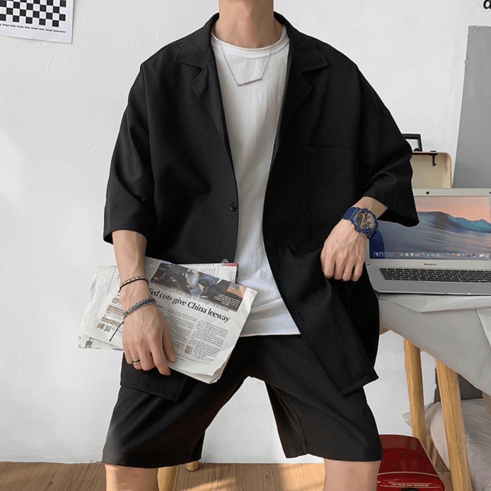 ETTORE | Oversize Shirt and Shorts Suit