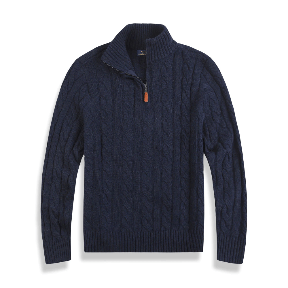 AURELIEN | Half-Collar Sweater with Zipper