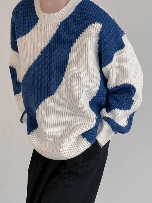 Blue S Diego Knitted Sweater