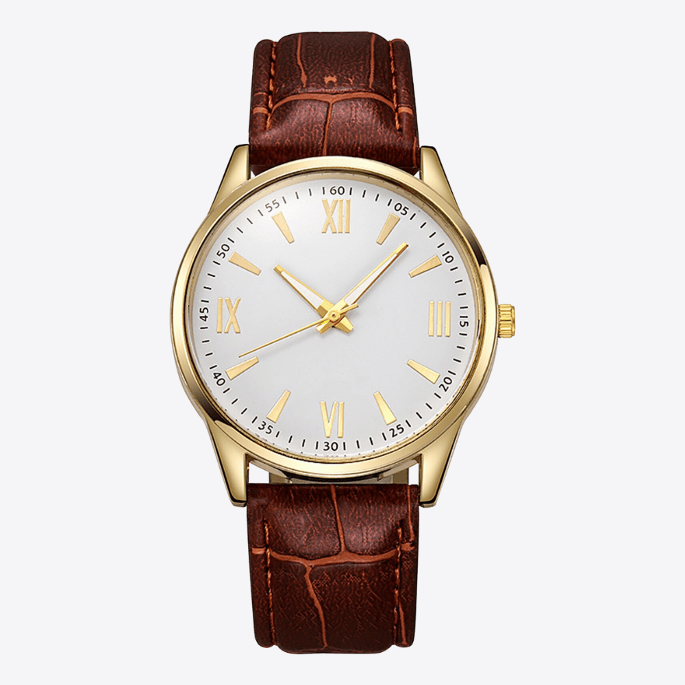 Brown White Mazzi Vintage Watch