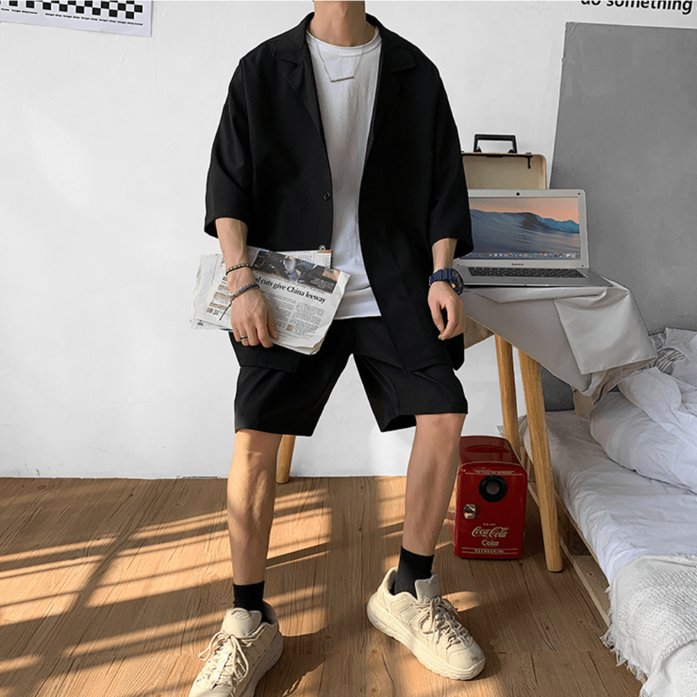 Ettore Oversize Shirt And Shorts Suit