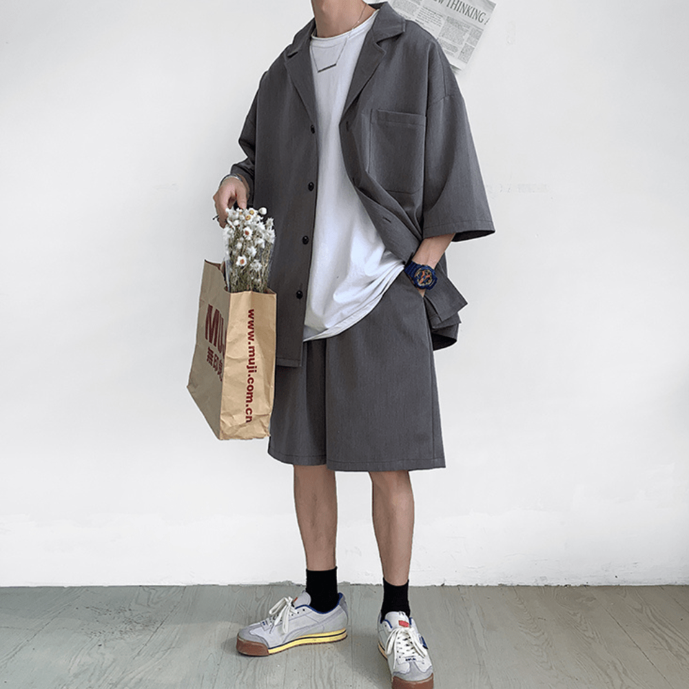 ETTORE | Oversize Shirt and Shorts Suit