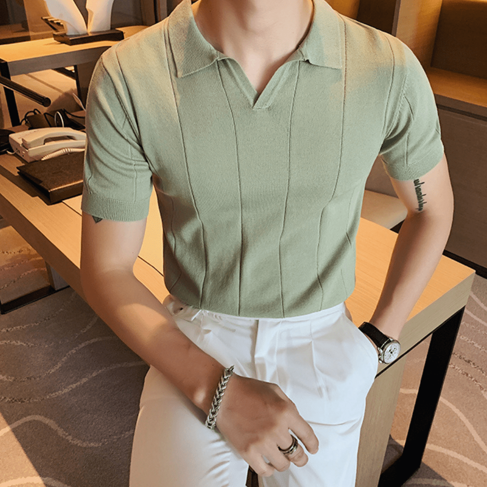 MAURICE | V-neck Polo Shirt